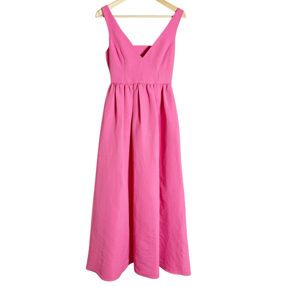 Sachin & Babi Katrina Pink Sleeveless V-Neck Bow Back Formal Gown Size 0 - Picture 6 of 16